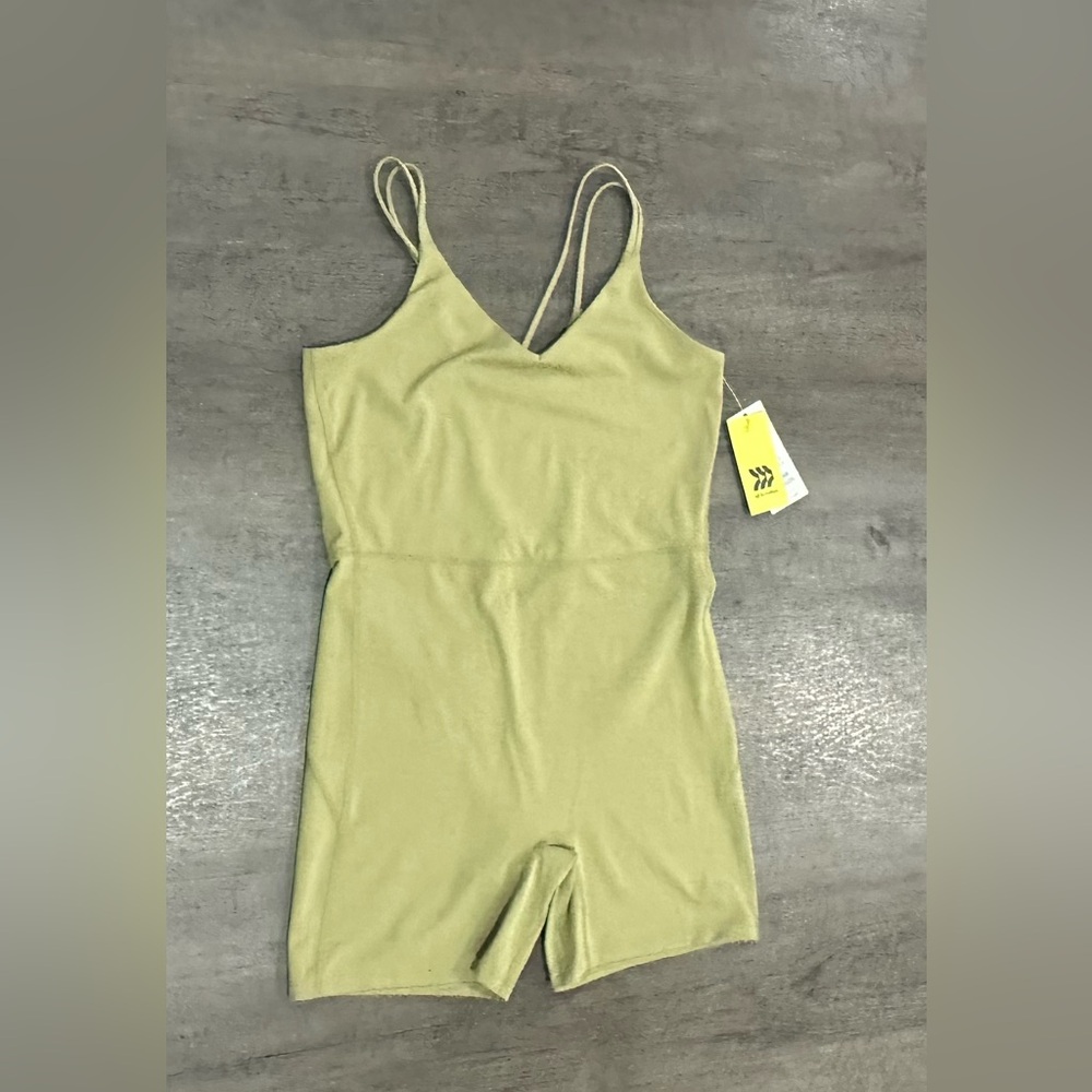 Women All in Motion Green Active Romper
